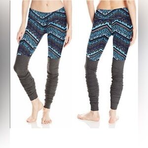 Alo Yoga Seaport Blue Icelandic Goddess Ribbed Leggings SZ Medium